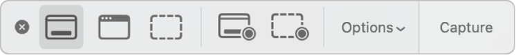 Use the Screenshot Toolbar (for More Options)
command+shift+5