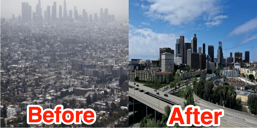Toronto Air Quality before and after